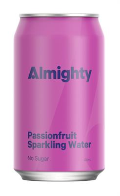 Water Sparkling Passionfruit 330ml x 24 ALMIGHTY