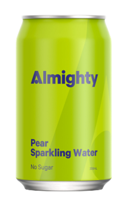 Water Sparkling Pear 330ml x 24 ALMIGHTY