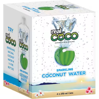 Water Coconut Sparkling 250ml x 24 REAL COCO