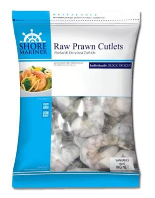 Prawn Cutlet Vannamei Raw 16/20 1kg Frozen SHORE MARINER