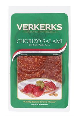 Salami Chorizo Sliced 100g VERKERKS